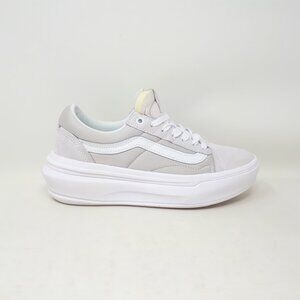 Vans Old Skool Overt CC Stacked Platform Shoe Sneaker Light Grey White Womens US